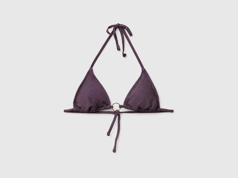 Triangolo mare a costine con lurex