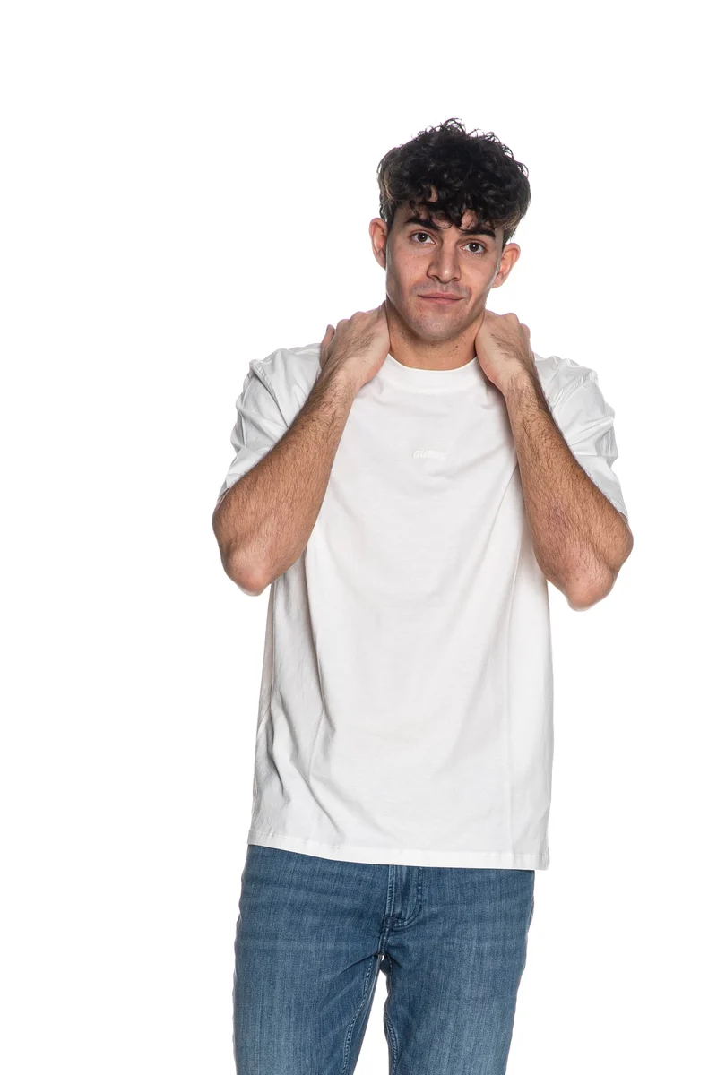 T Shirt Guess Giano Ss Da Uomo Bianca