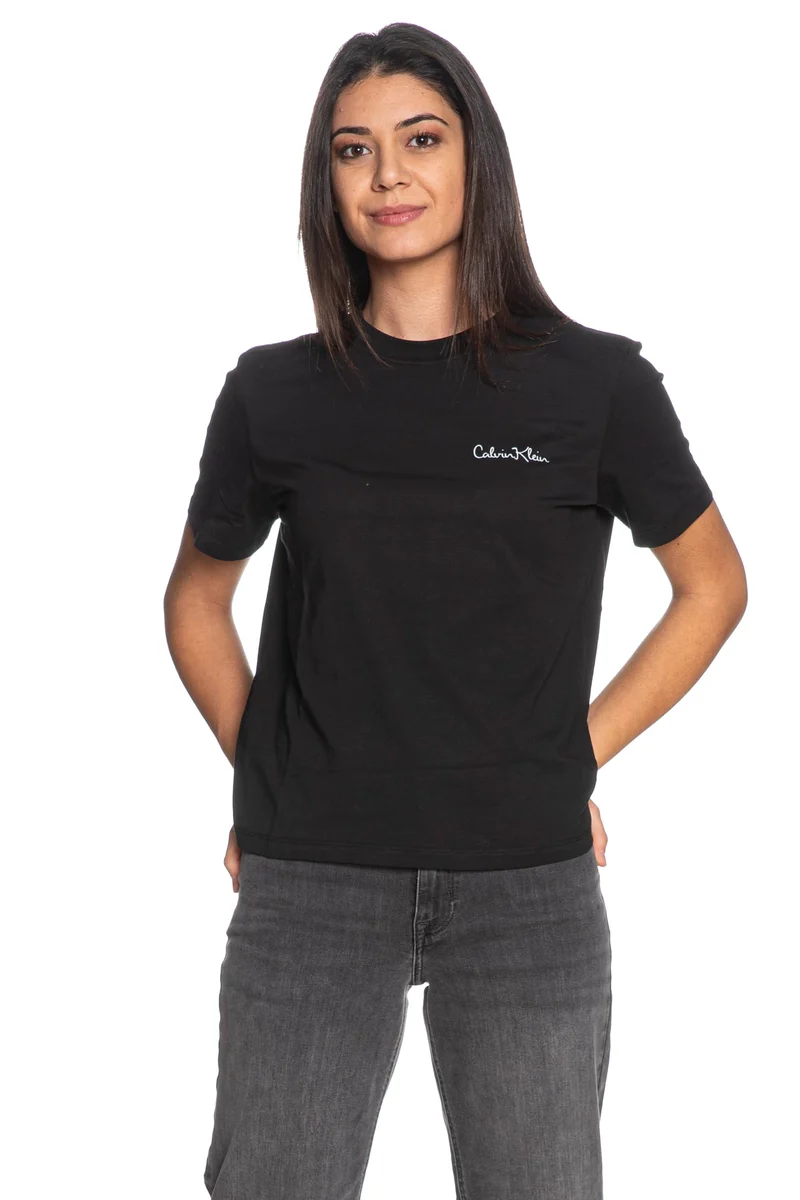 T Shirt Calvin Klein Cl Graphic Ss Tee Da Donna Nera