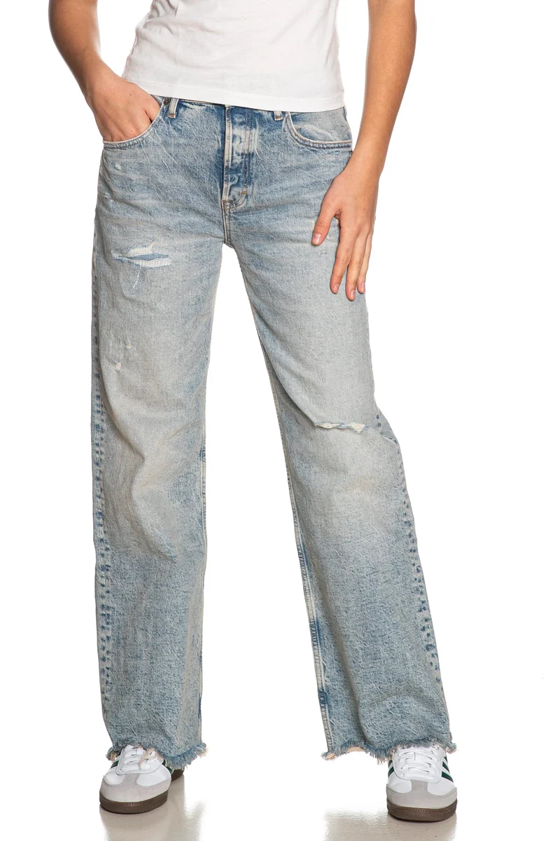 Jeans Tommy Hilfiger Mia Mr Rlxd Str Cbf Da Donna Denim Ultra Light Blu