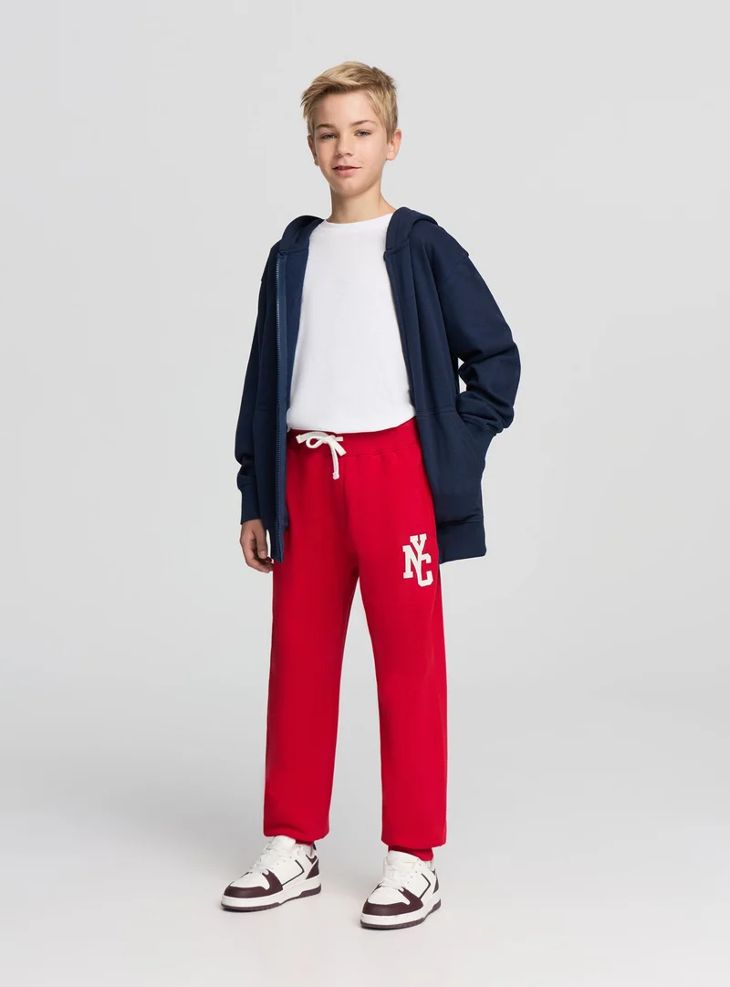 Pantaloni tuta con coulisse e stampa