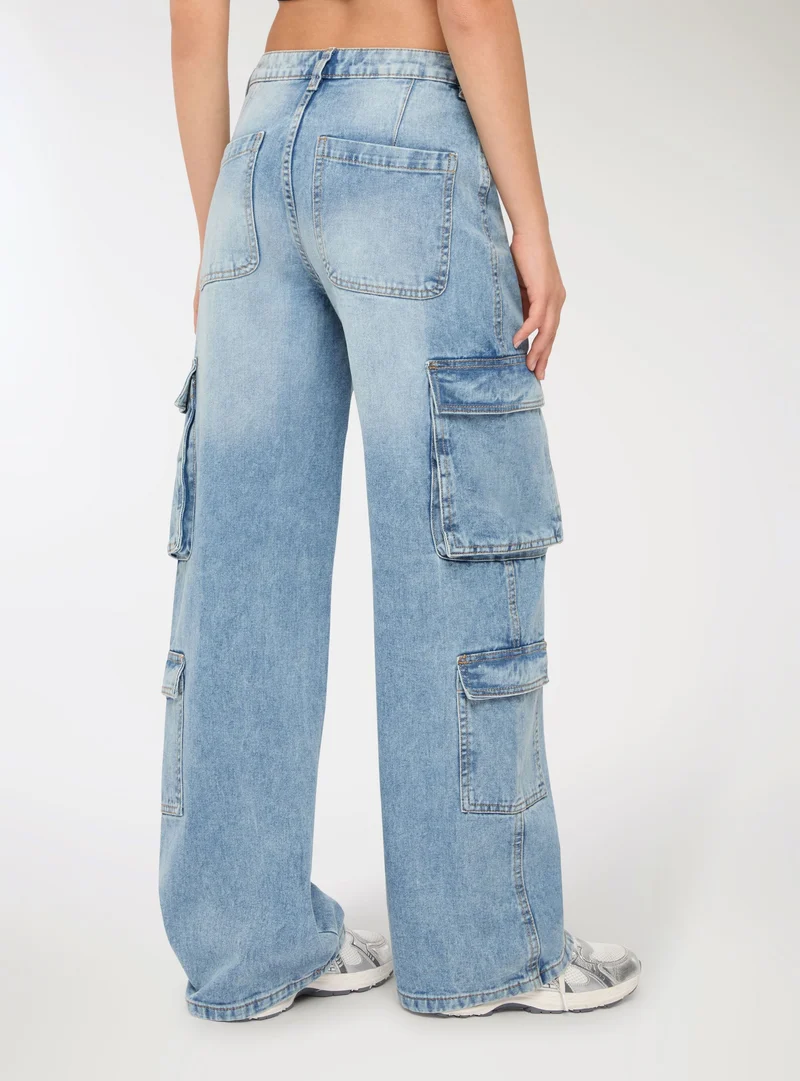 Jeans cargo multitasche