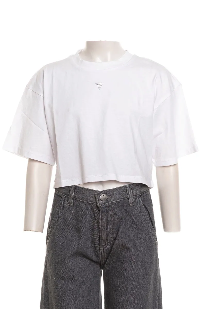 T Shirt Guess Ovs Crp Da Bambina Bianca