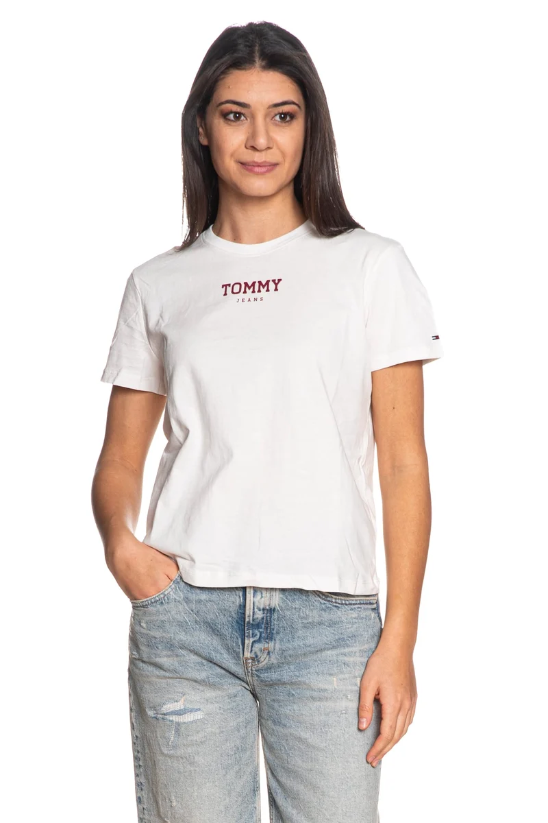 T Shirt Tommy Hilfiger Reg Ess Ss Tee Da Donna Latte