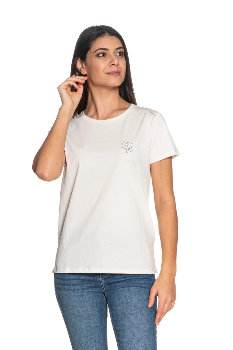 T Shirt Liu Jo Lg Signed Ss Tee Da Donna Burro