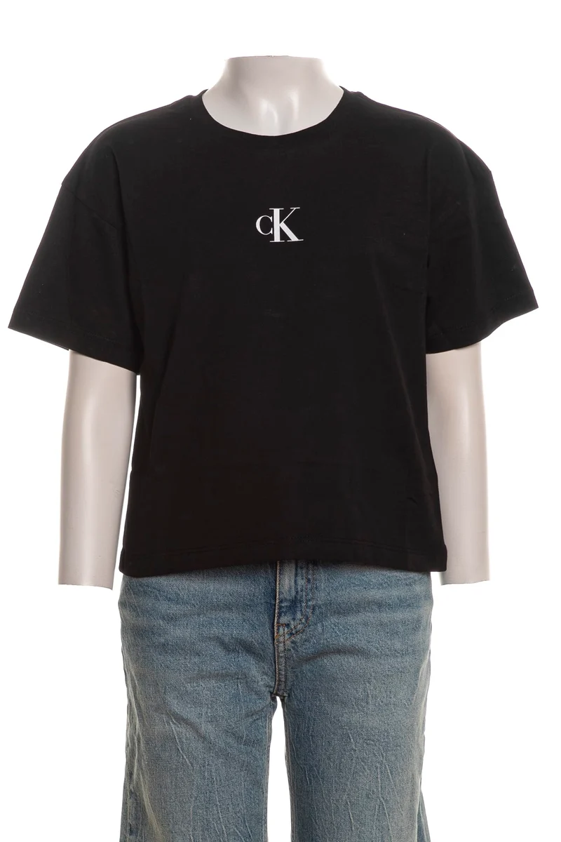 T Shirt Calvin Klein Boxy Da Bambino Nera