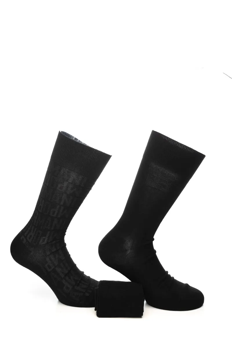 Calzini Corti Emporio Armani Short Socks Set 3 Pack Giftbox Da Uomo Nero Monogramma Nero Multi Loghi In Filato Di Misto Cotone