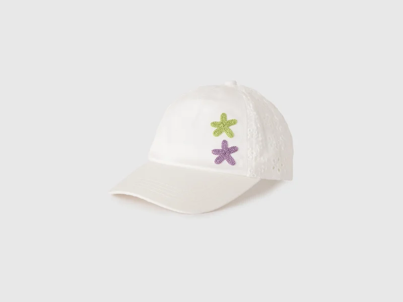 Cappello baseball con pizzo sangallo