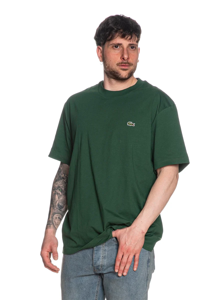 T Shirt Lacoste Th7318 Da Uomo Verde Foresta