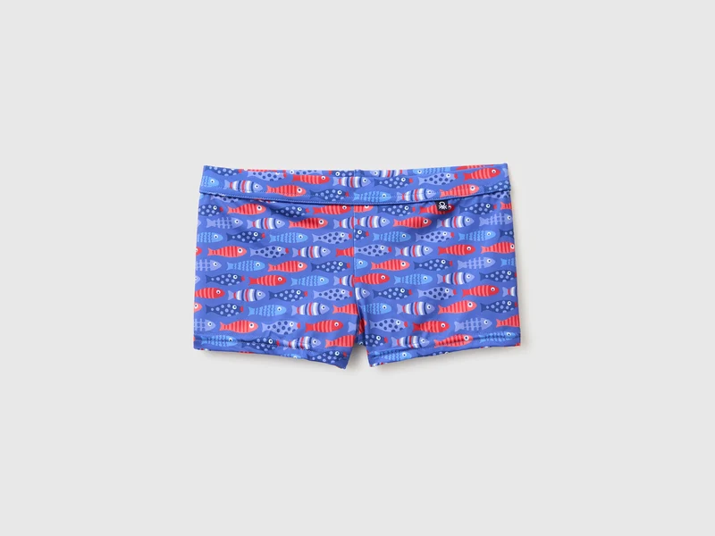 Boxer mare con stampa pesci