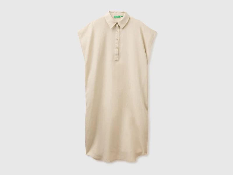 Vestito midi in puro lino