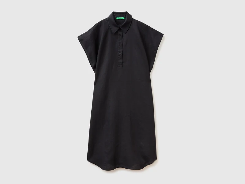 Vestito midi in puro lino