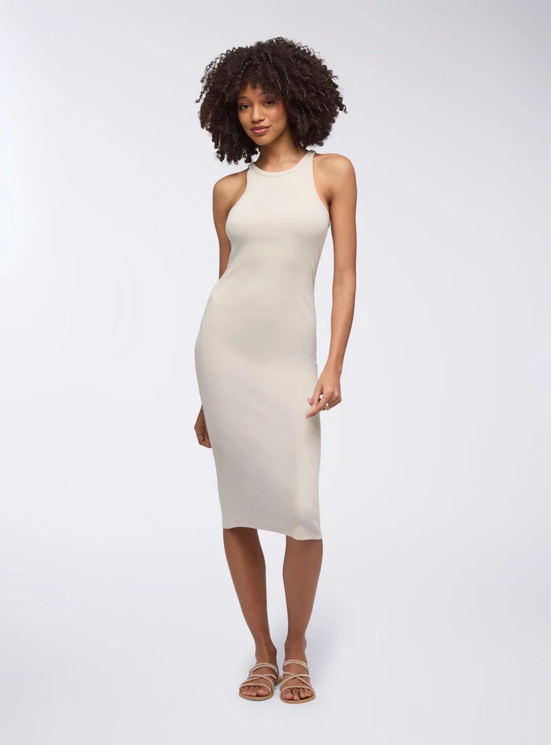 Vestito midi scollo americano