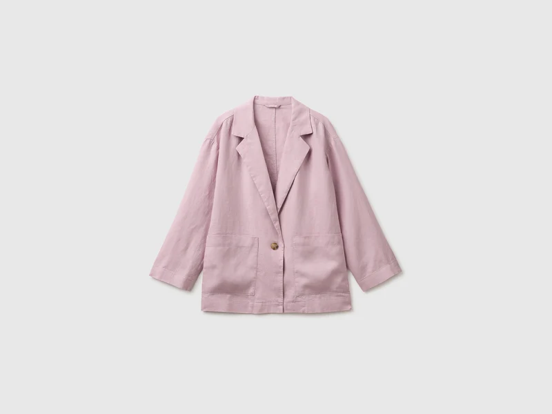 Blazer monopetto 100% lino