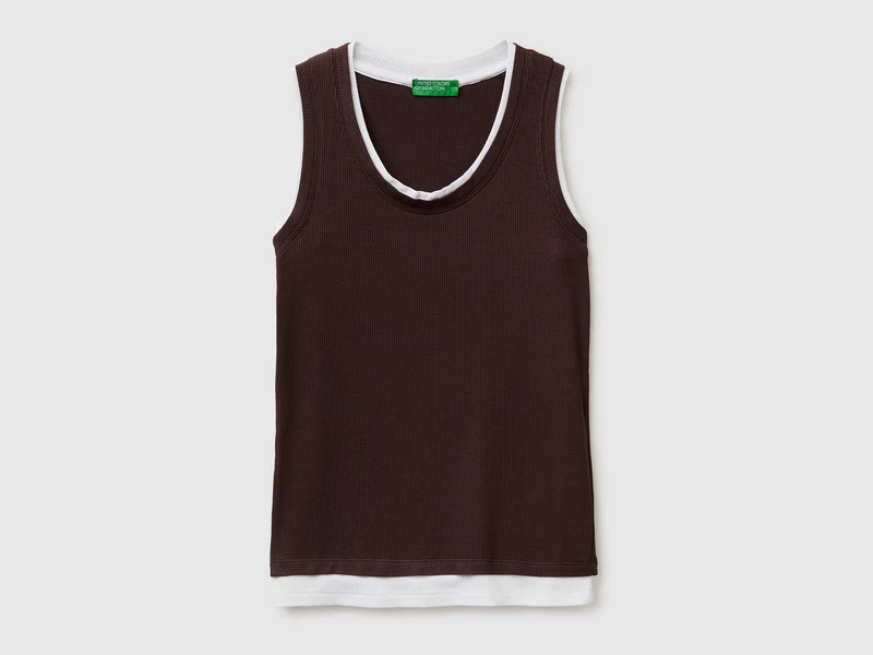 Canotta slim fit a costine