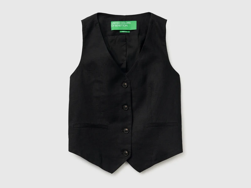 Gilet 100% lino