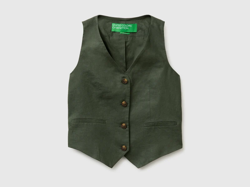 Gilet 100% lino