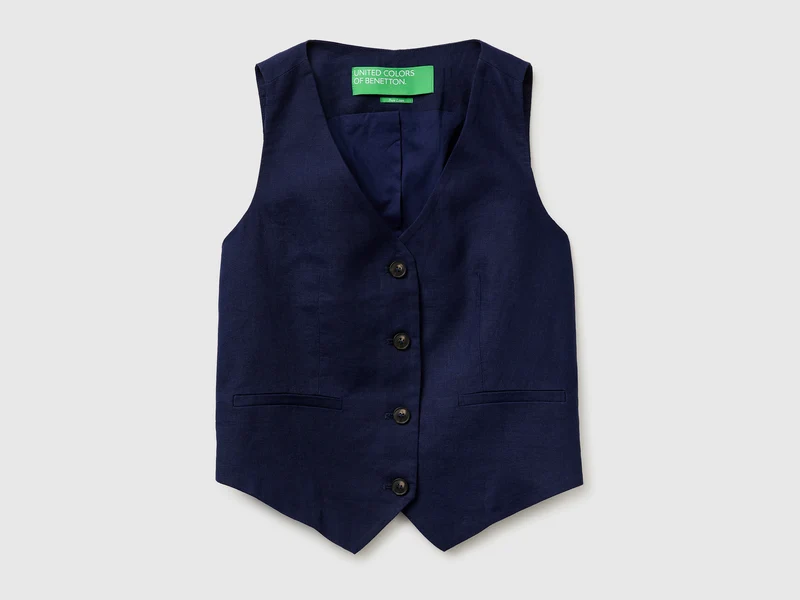 Gilet 100% lino