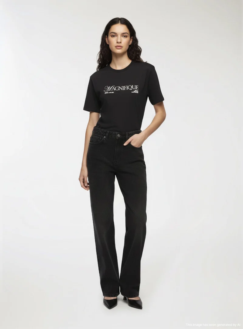 Jeans straight cinque tasche