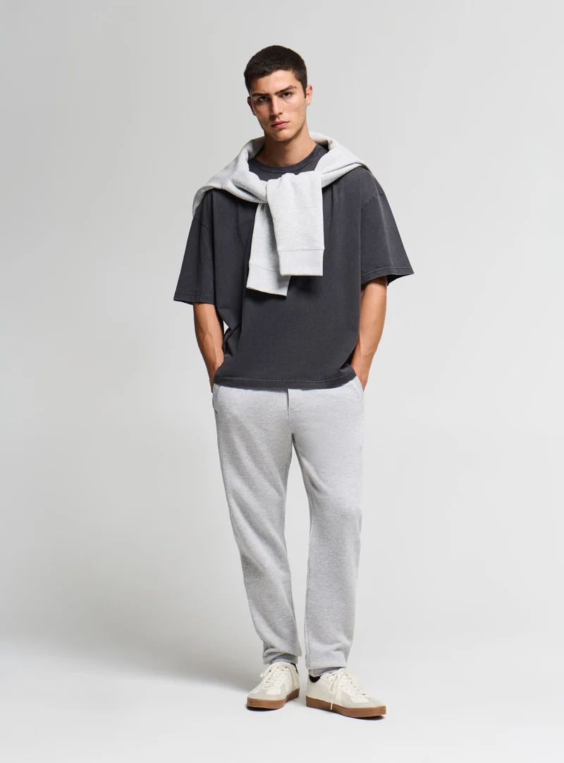 Pantaloni tuta con coulisse tinta unita