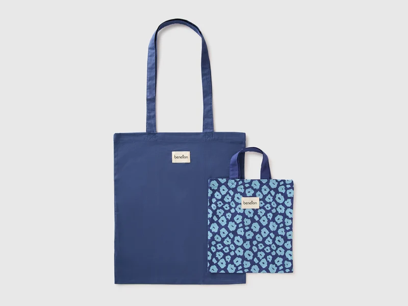 Due borse in canvas blu