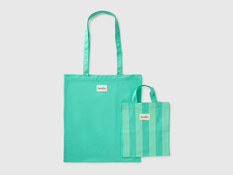 Due borse in canvas verdi