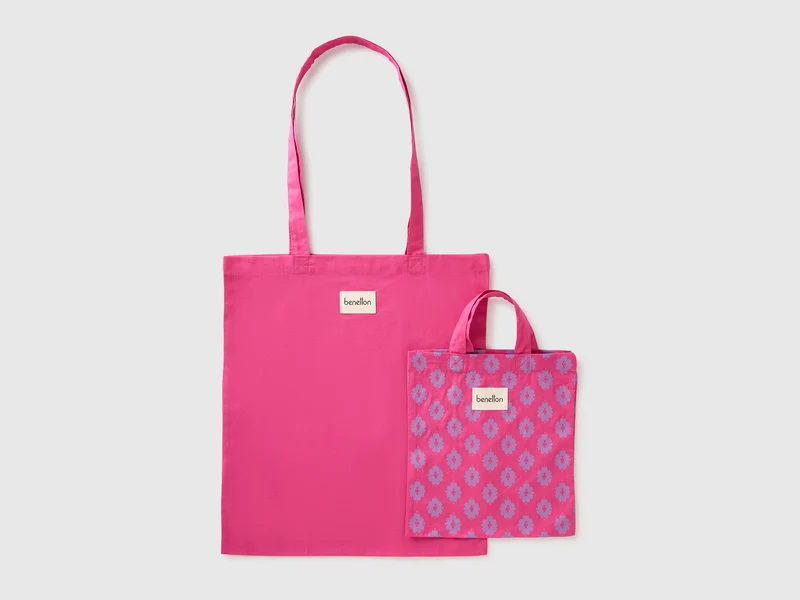 Due borse in canvas rosa