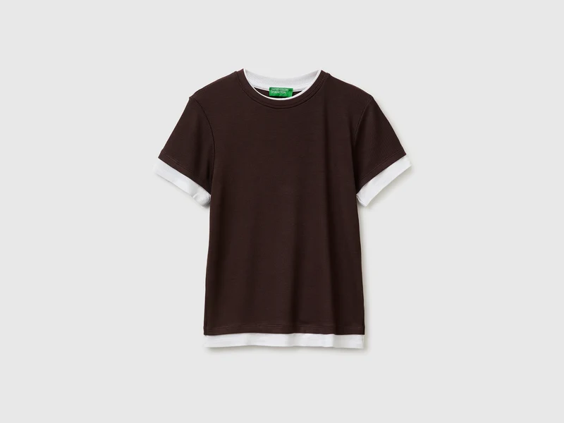 T-shirt slim fit a costine