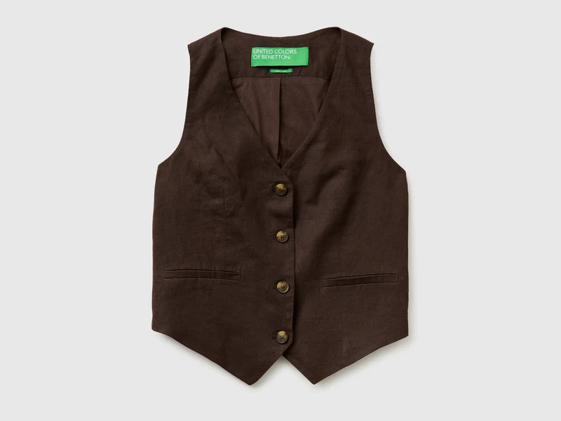 Gilet 100% lino