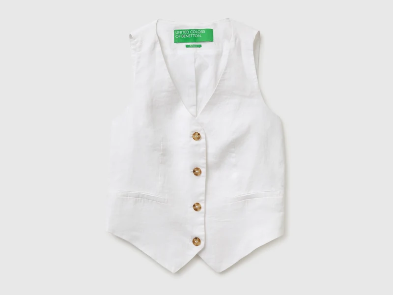 Gilet 100% lino