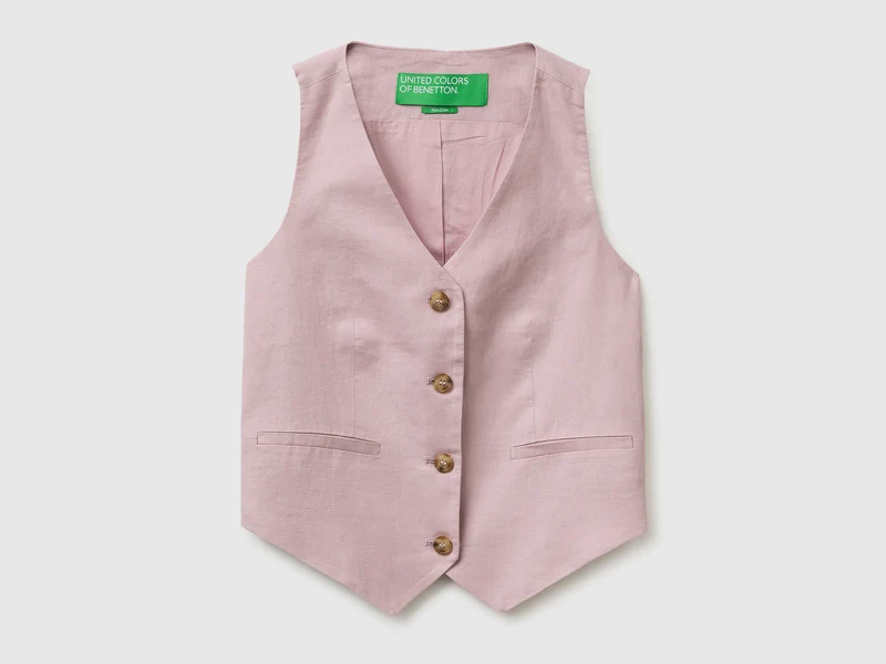 Gilet 100% lino