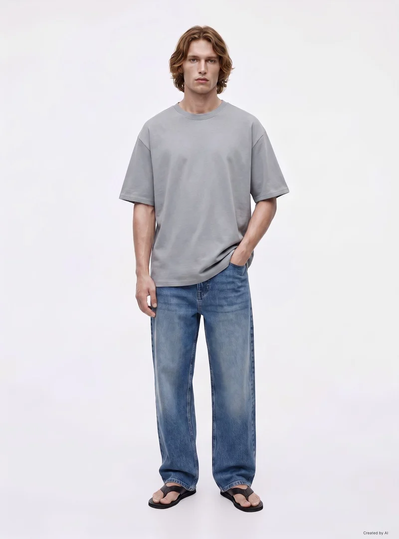 T-shirt oversize tinta unita
