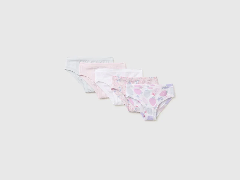 Cinque slip in cotone elasticizzato