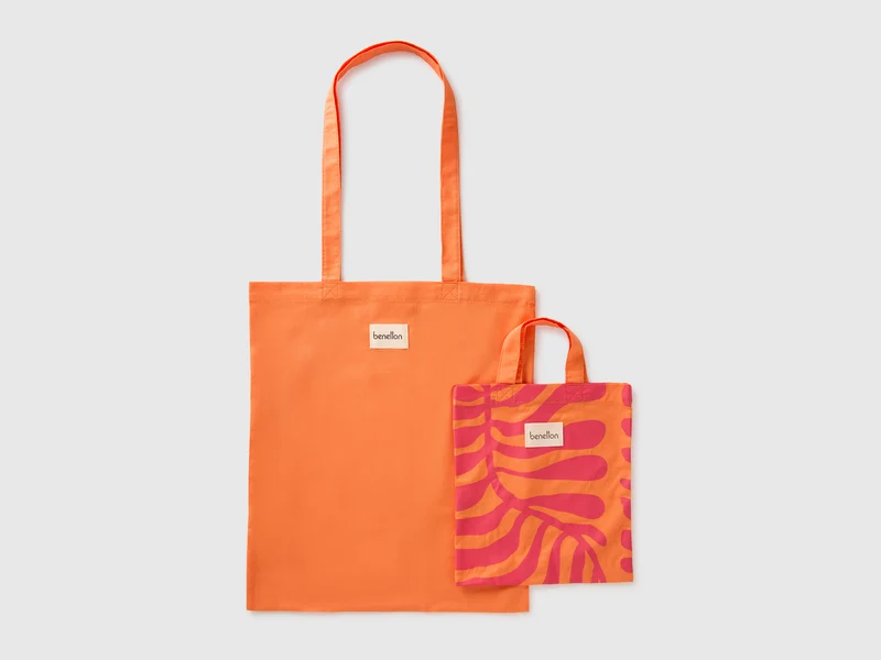 Due borse in canvas arancione