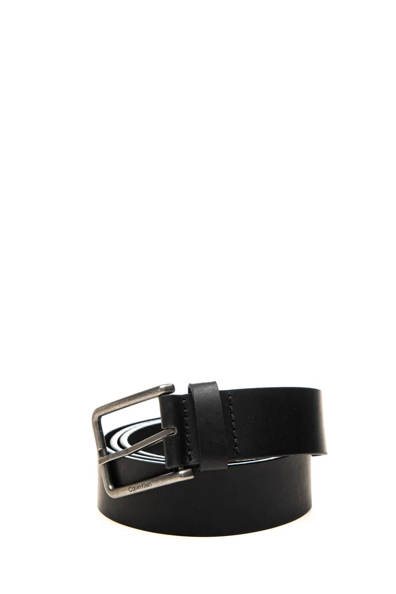 Cinta Calvin Klein Ck Warmth Buckle 35 Da Uomo Nera In Pelle