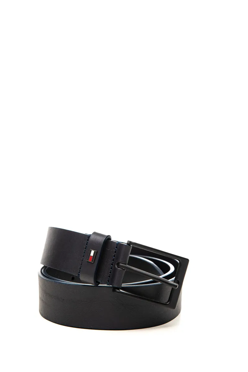 Cinta Tommy Hilfiger Layton 35 Ext Da Uomo Blu Marina In Pelle