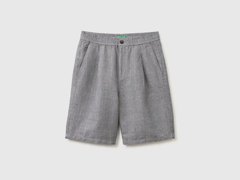 Bermuda regular fit in misto lino