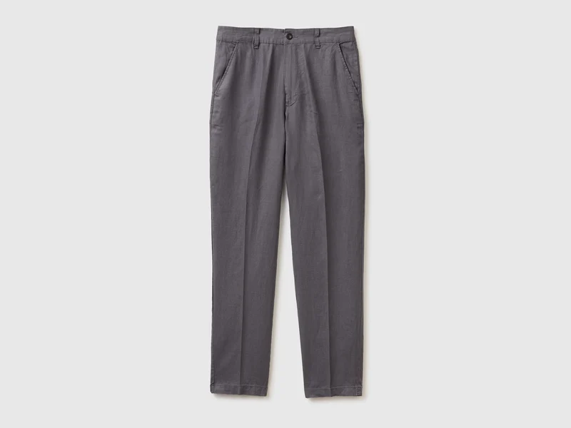 Chino straight in puro lino