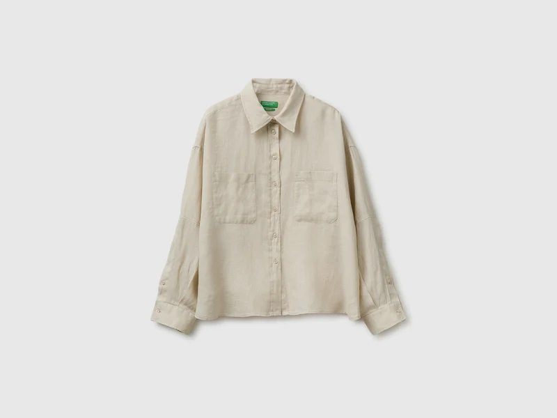 Camicia con tasche 100% lino