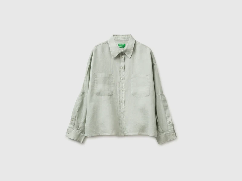 Camicia con tasche 100% lino