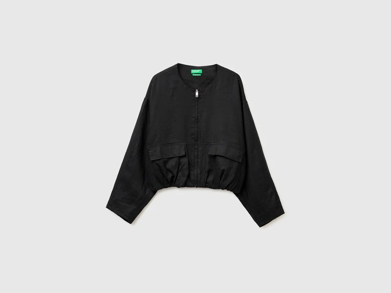Bomber in puro lino