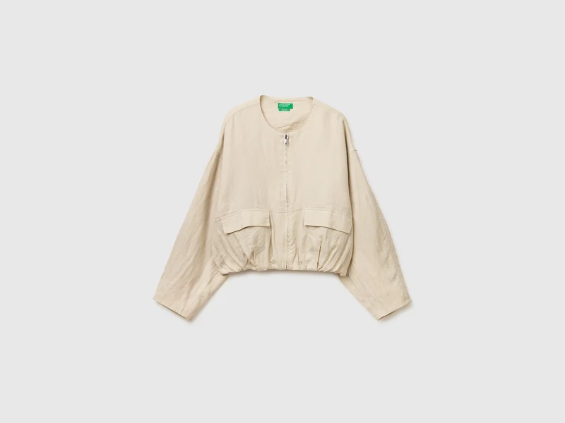 Bomber in puro lino