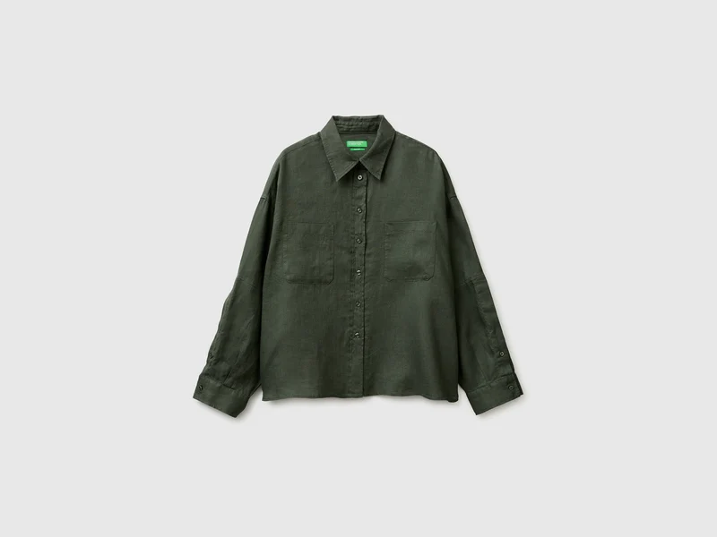 Camicia con tasche 100% lino