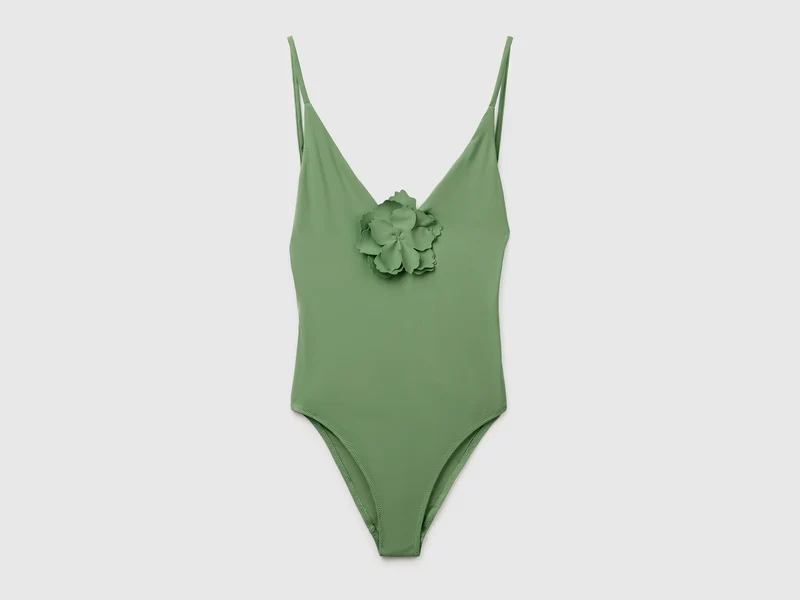 Costume intero con applicazione fiore