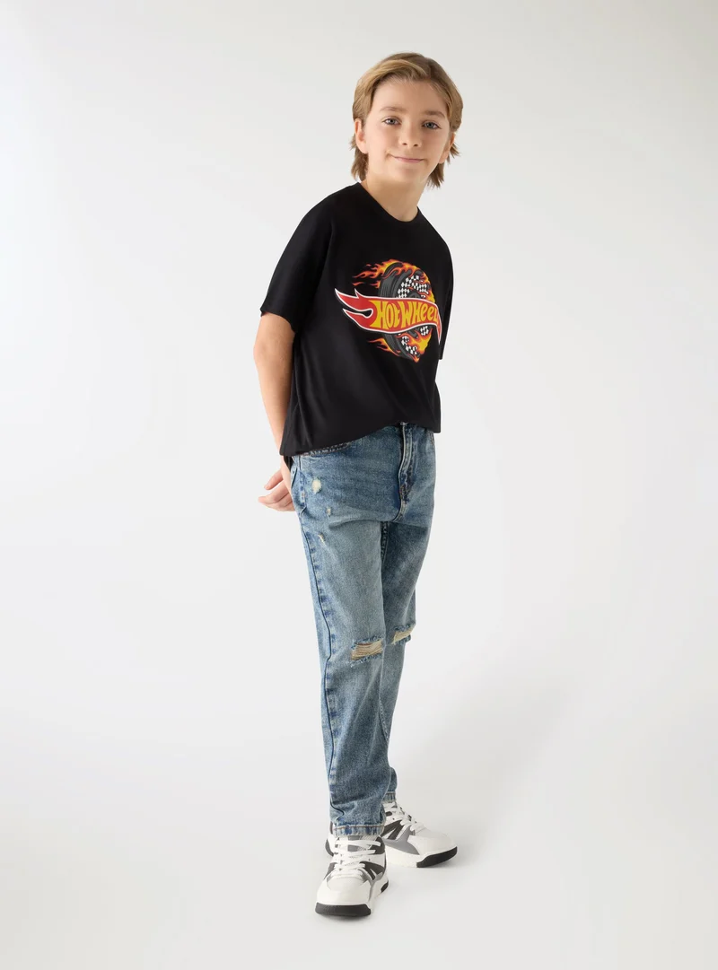 T-shirt con stampa Hot Wheels®