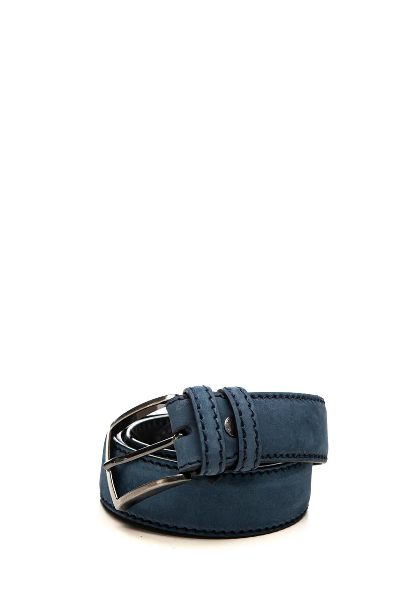 Cintura Marco Celli Nbk Lth 35 Da Uomo Blu Balena In Nabuk