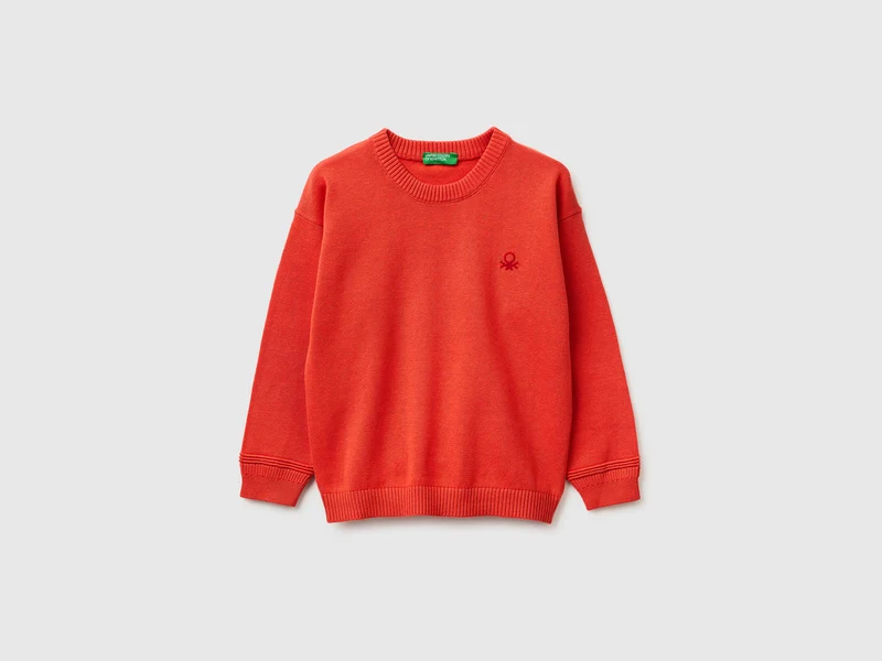 Maglia girocollo in cotone bio