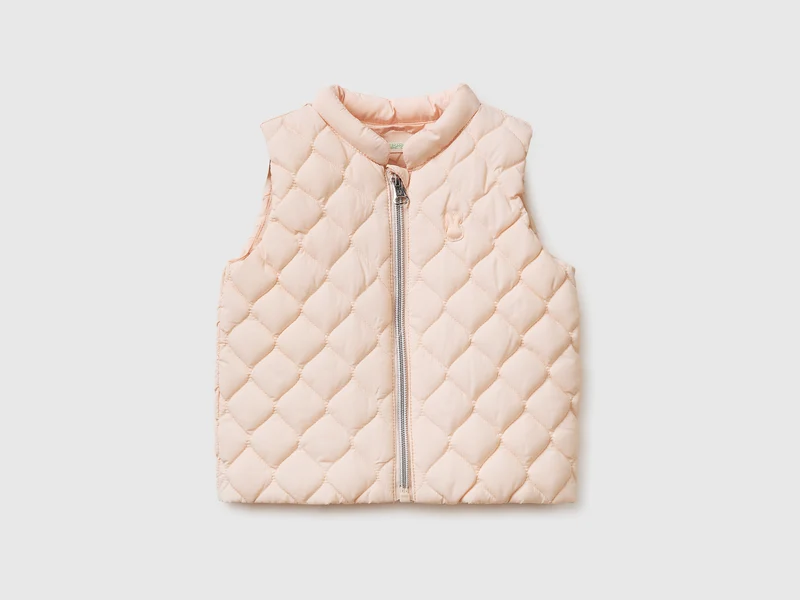 Piumino smanicato con zip