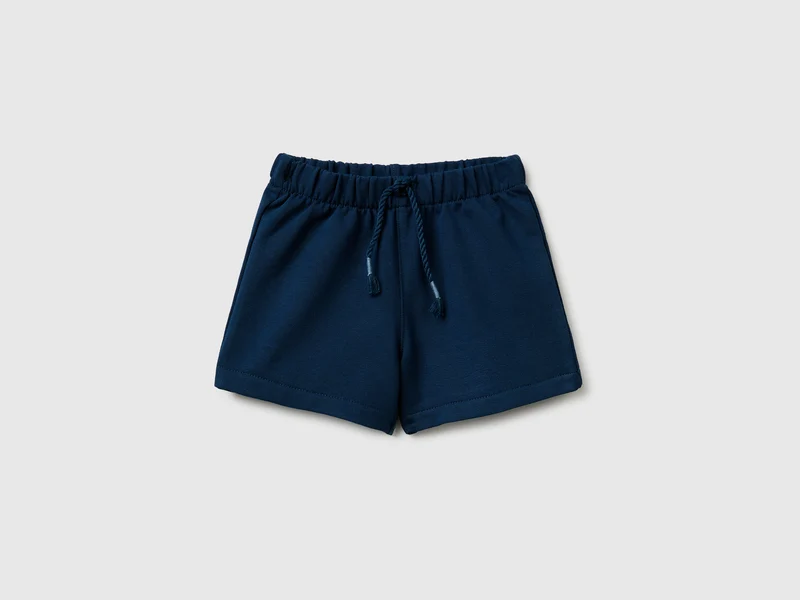 Shorts in felpa con ricamo animaletto
