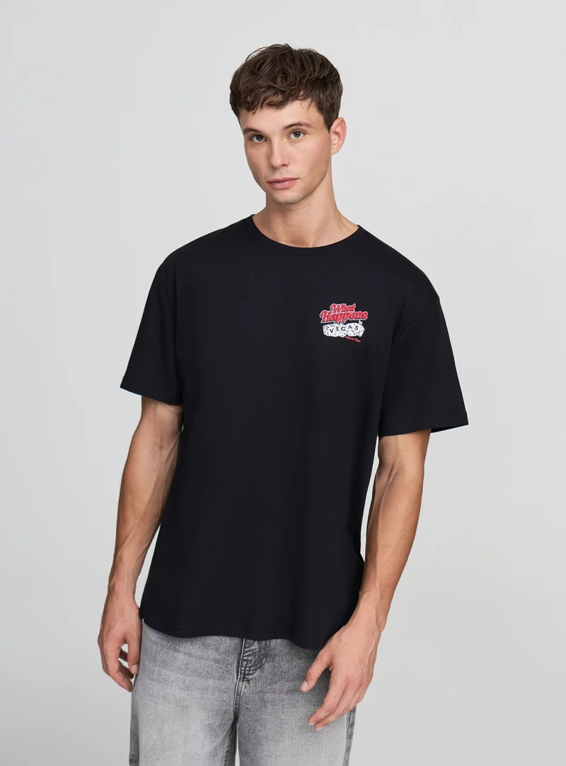 T-shirt relaxed con stampa fronte/retro